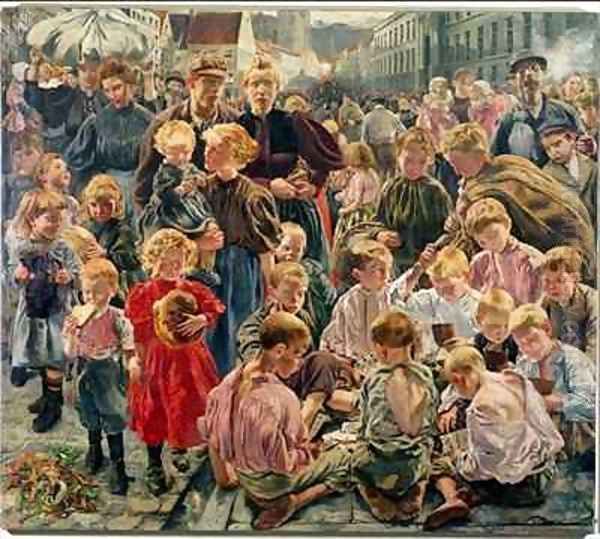 The Ages of the Worker Oil Painting by Leon Henri Marie Frederic