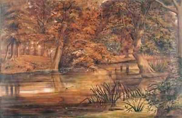 Back Water of the Bratford Oil Painting by Edward W. Fitch