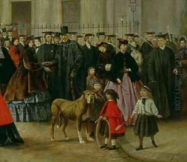 Degree Morning at Cambridge in 1863 3 Oil Painting by Robert Farren