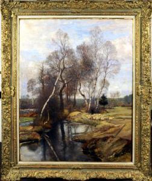 Paysage Avec Riviere Oil Painting by Hendrik Van Der Hecht