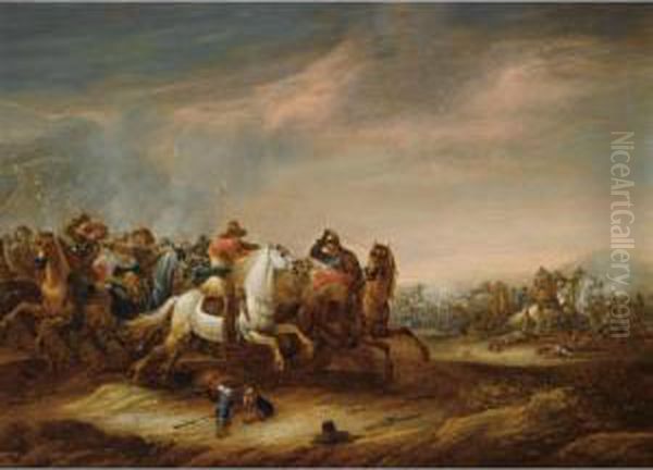 Other Properties
 

 
 
 

 
 A Cavalry Battle Scene Oil Painting by Abraham van der Hoef
