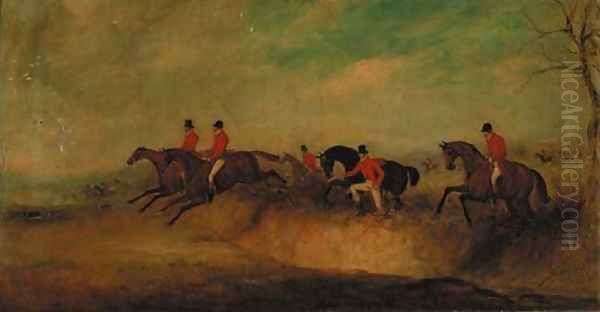 Over the fence Oil Painting by John Jnr. Ferneley