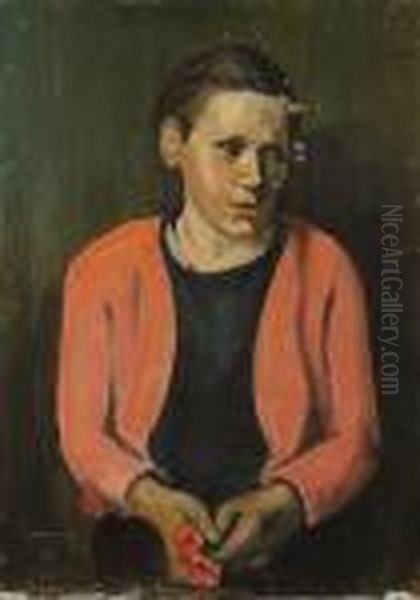 Jeune Campinoise Oil Painting by Albert Van Dyck