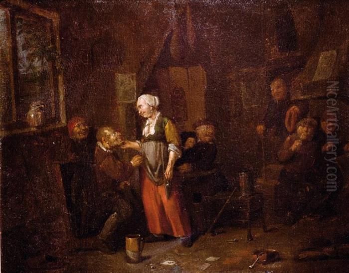 Scena W Karczmie Oil Painting by Egbert Van Heemskerck