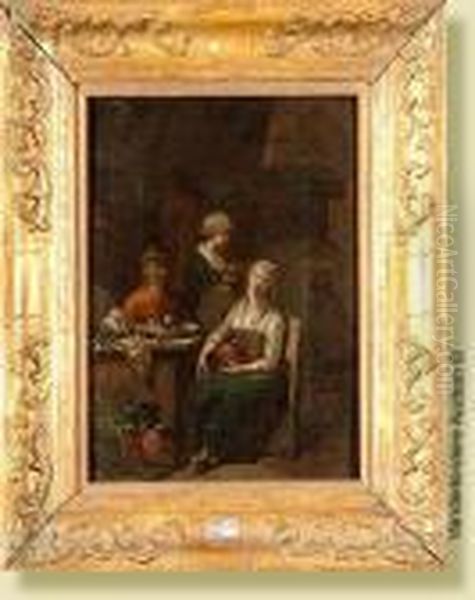 Interieur De Cuisine Animee Oil Painting by Egbert van the Elder Heemskerk