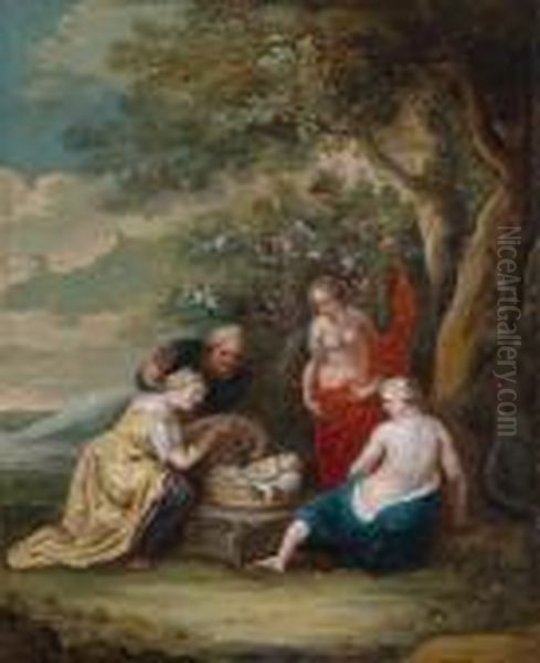 Due Scene Della Mitologia Greca Oil Painting by Willem van, the Elder Herp