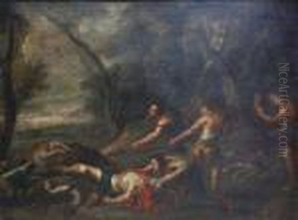 La Chasse Au Sanglier Ou La Mort D'adonis Oil Painting by Willem van, the Elder Herp
