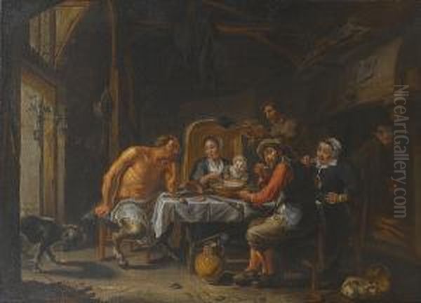 The Satyr And The Peasant Oil Painting by Willem van, the Elder Herp