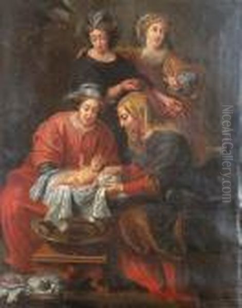 El Nacimiento De La Virgen Oil Painting by Willem van, the Elder Herp