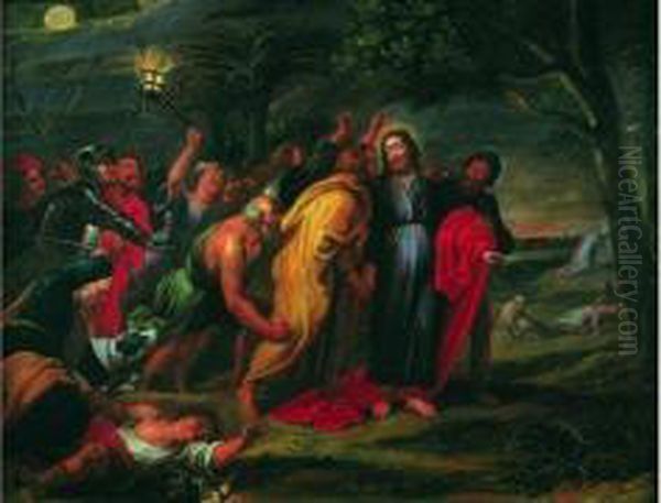 L'arrestation Du Christ Oil Painting by Willem van, the Elder Herp