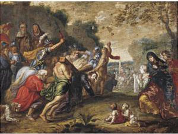 Christ On The Road To Calvary Oil Painting by Willem van, the Elder Herp