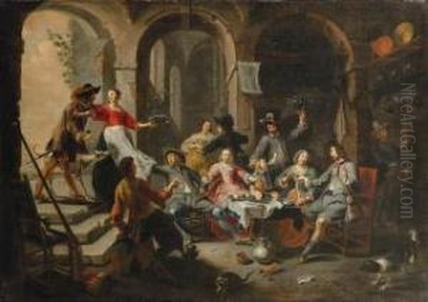 Scena Di Interno Oil Painting by Willem van, the Elder Herp