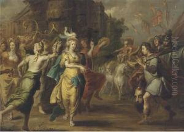 The Triumph Of David Oil Painting by Willem van, the Elder Herp