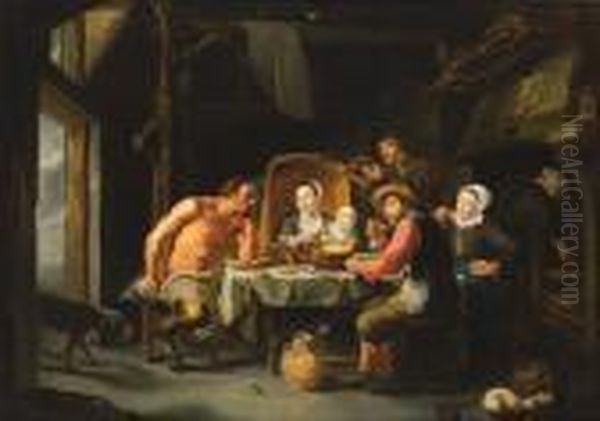 The Satyr And The Peasant Oil Painting by Willem van, the Elder Herp