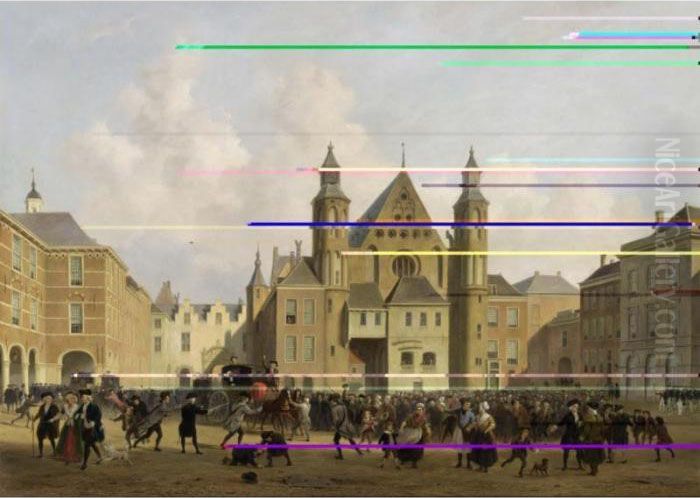 Riding Through The 
Stadhouderspoort Of The Binnenhof, The Hague, By The Delegates Of 
Dordrecht, 17 March 1786 Oil Painting by Bartholomeus J. Van Hove