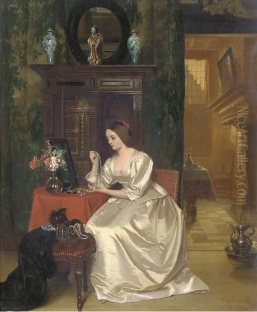 Precious Pearls Oil Painting by Hubertus, Huib Van Hove