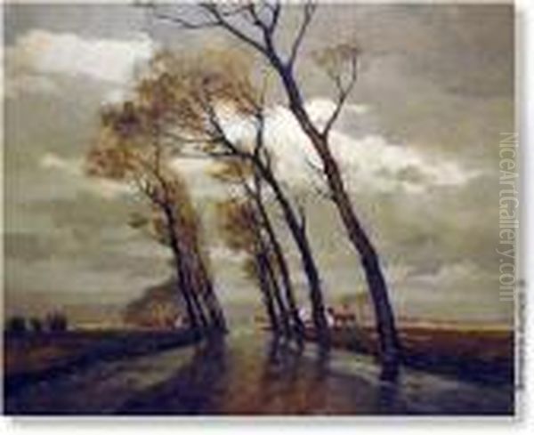 Untitled Oil Painting by Karel Van Lerberghe