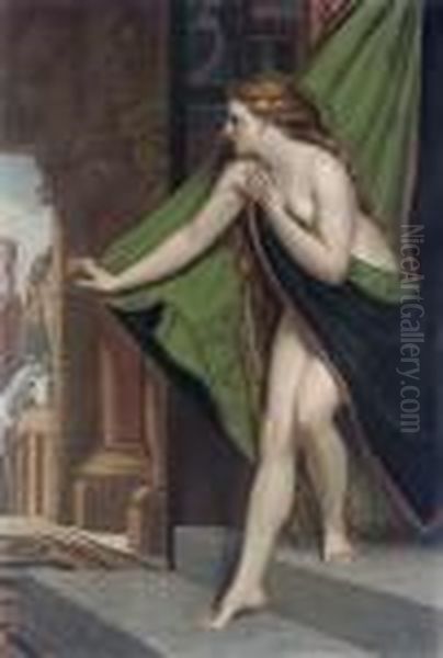 Lady Godiva, By Thomas Lewis Atkinson Oil Painting by Joseph Henri Francois Van Lerius