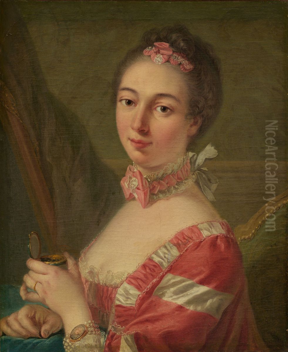 Portrait Of A Lady Oil Painting by Louis-Michel Van Loo