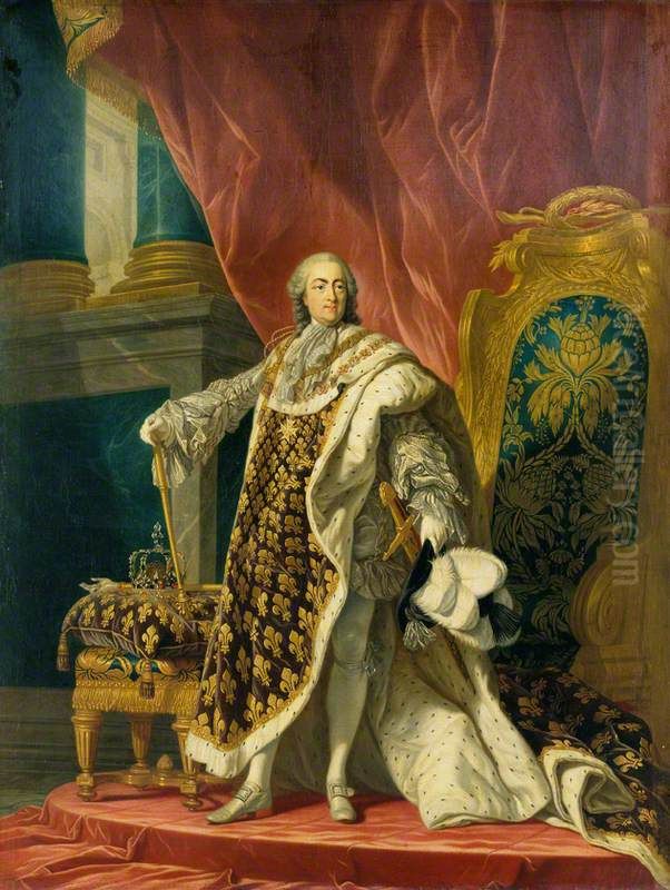 Louis Xv Oil Painting by Louis-Michel Van Loo
