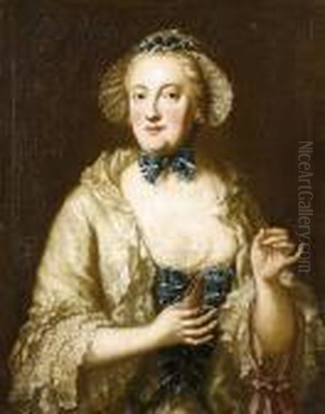 Arisztokrata Holgy Kepmasa Oil Painting by Marten I Van Mytens