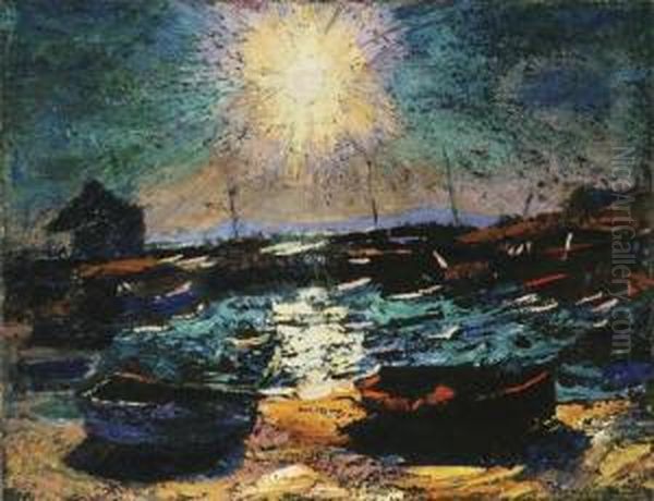 Sag Harbor Oil Painting by Dearing Van Perrine