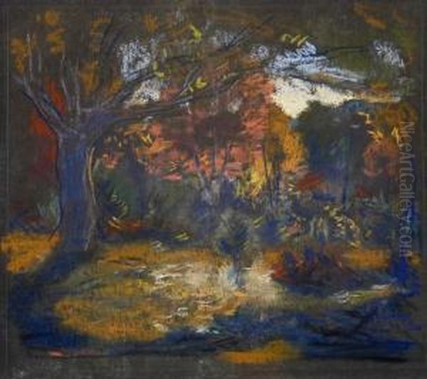 Two Landscapes Oil Painting by Dearing Van Perrine