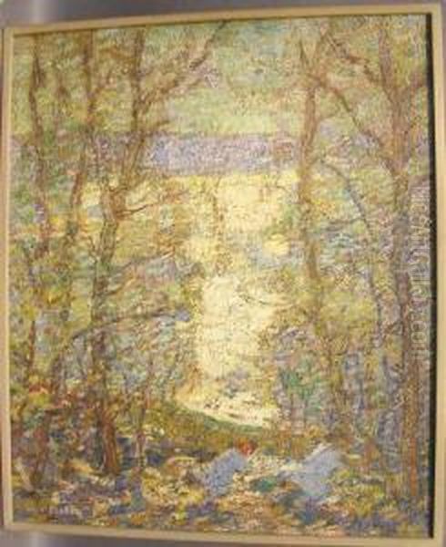 Riverside Play Oil Painting by Dearing Van Perrine