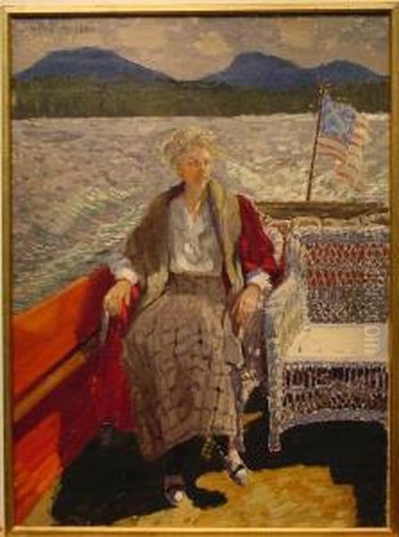 On The Fourth Of July Oil Painting by Dearing Van Perrine