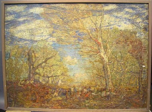 Virginia Creeper Oil Painting by Dearing Van Perrine