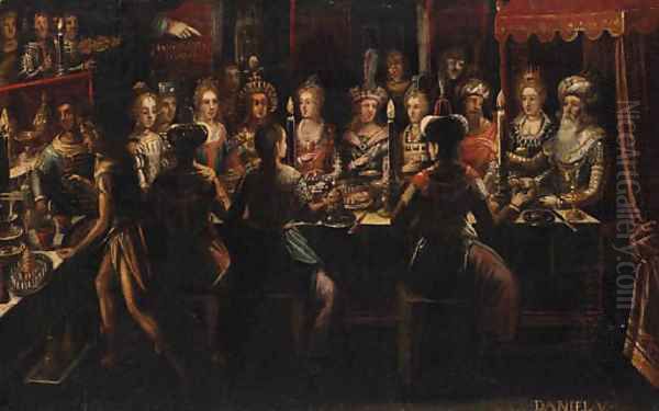 Belshazzar's Feast 4 Oil Painting by Frans II Francken