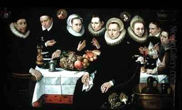 The Family of Adrien de Witte 1555-1616 Oil Painting by Hieronymus Francken