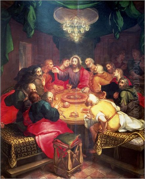 The Last Supper Oil Painting by Otto van Veen