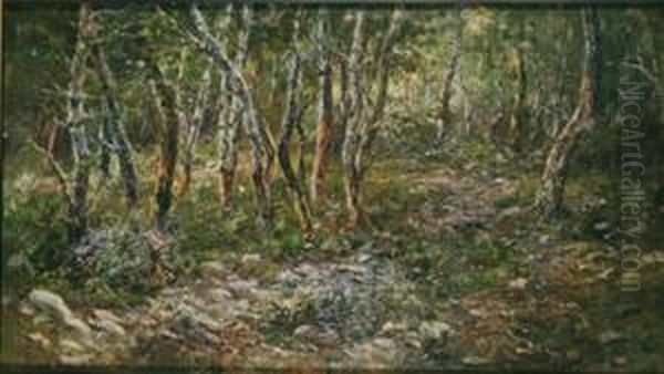 Bosque Oil Painting by Joaquin Vancells Y Vieta