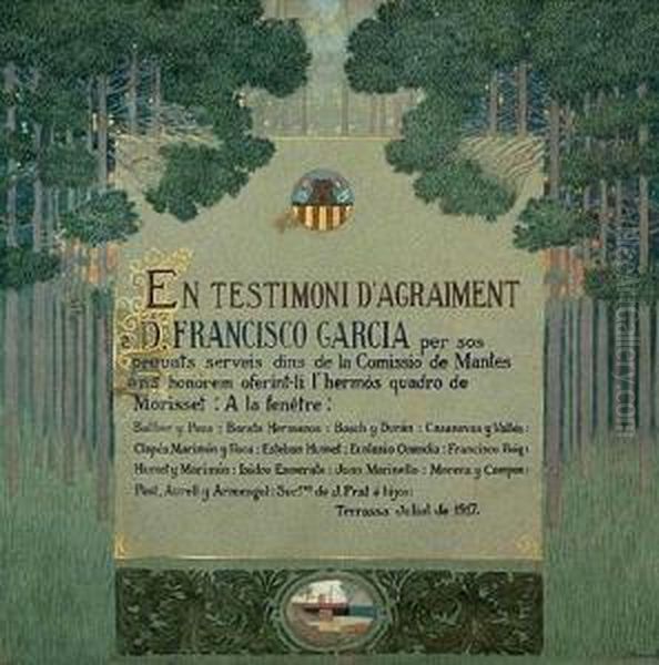 Vineta.
 Goauche Y Acuarela Sobre Papel Oil Painting by Joaquin Vancells Y Vieta