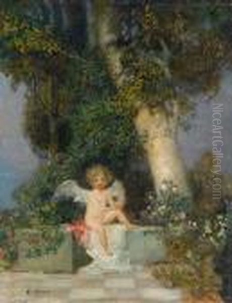 Amor Oil Painting by Eduard Veith