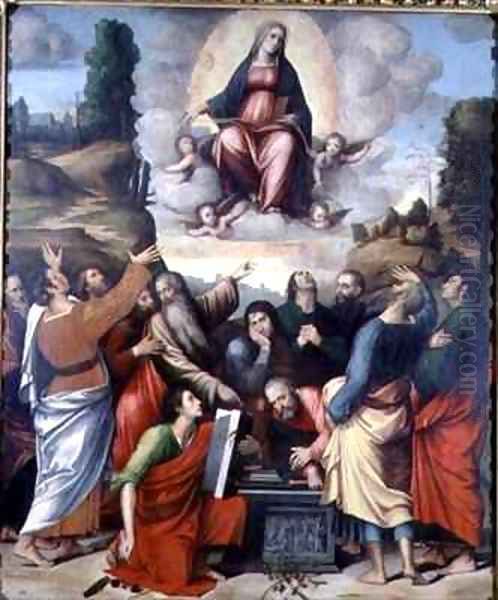 Assumption of the Virgin Oil Painting by Giacomo & Giulio Francia