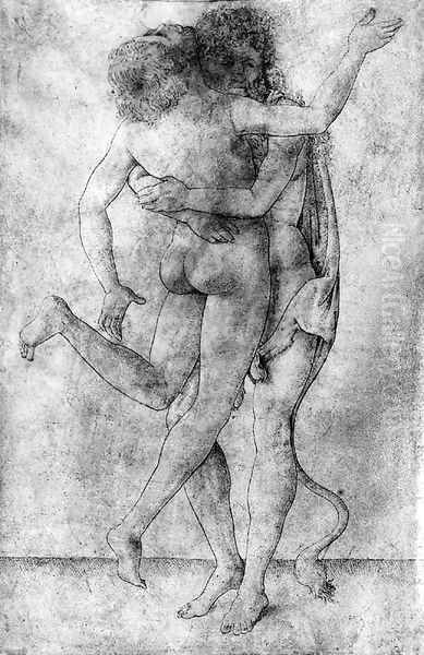 Hercules and Antaeus Oil Painting by Maso Finiguerra