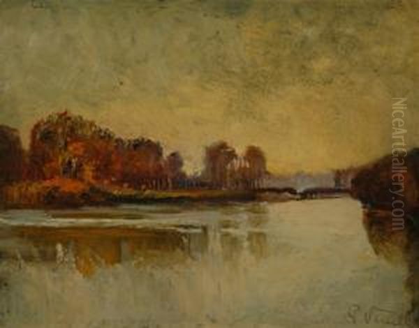 Autunno Su Po Oil Painting by Giulio Romano Vercelli