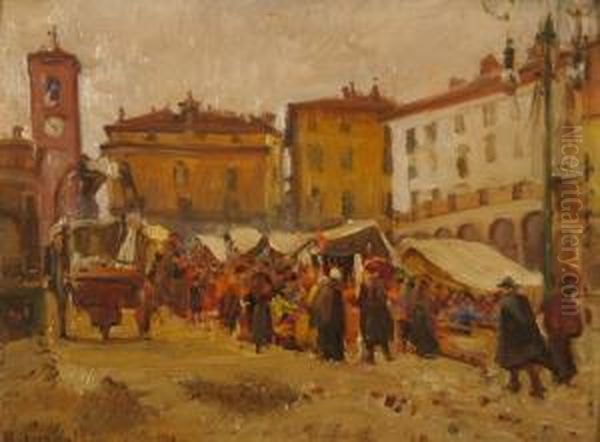 Mercato Oil Painting by Giulio Romano Vercelli