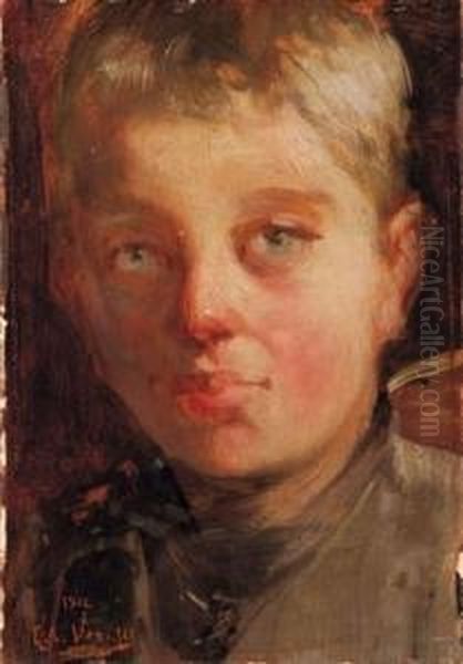 Giovane - 1912 Oil Painting by Giulio Romano Vercelli