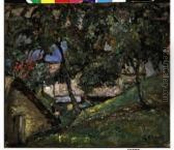 Primavera In Campagna Oil Painting by Giulio Romano Vercelli