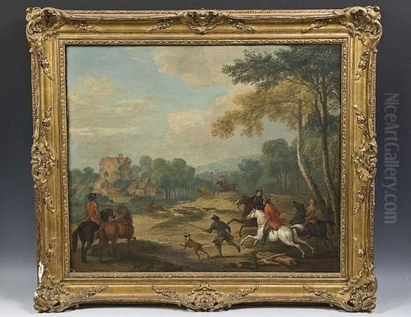 Ecole Flamande Du Xviiie. Oil Painting by Jan Peeter Verdussen