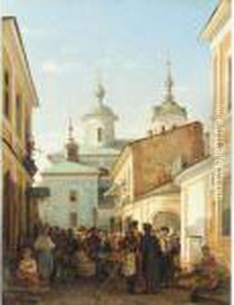 View Of Novgorod Oil Painting by Petr Petrovich Vereshchagin