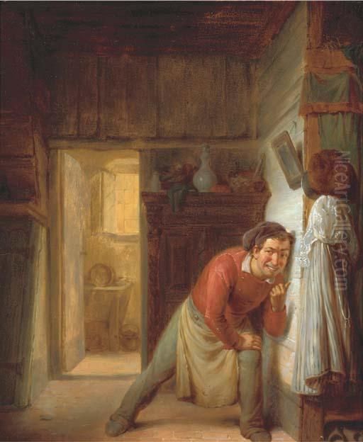 Le Curieux Oil Painting by Francois Verheyden