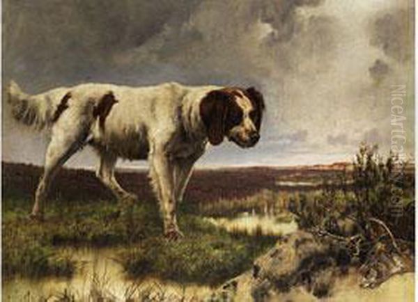 Schuler Von Flandrin Und Couture
 In Paris, Spater Im Verkehr Mit Courbet, Dann An Der Weimarer 
Kunstschule, Bekannt Als Portrait- Und Tiermaler. Oil Painting by Charles Verlat