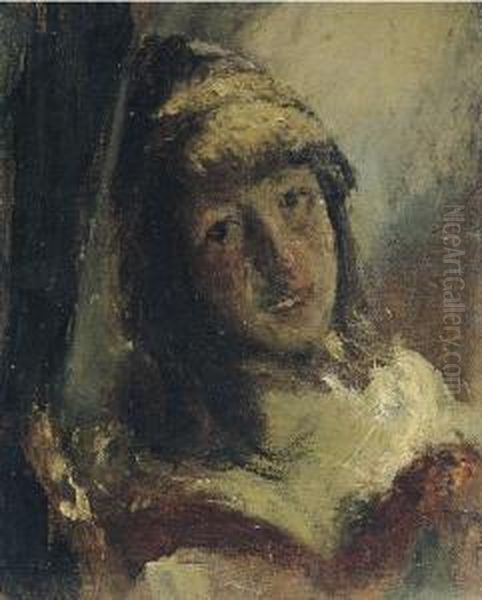 Ritratto Di Donna Oil Painting by Otto Vermehren