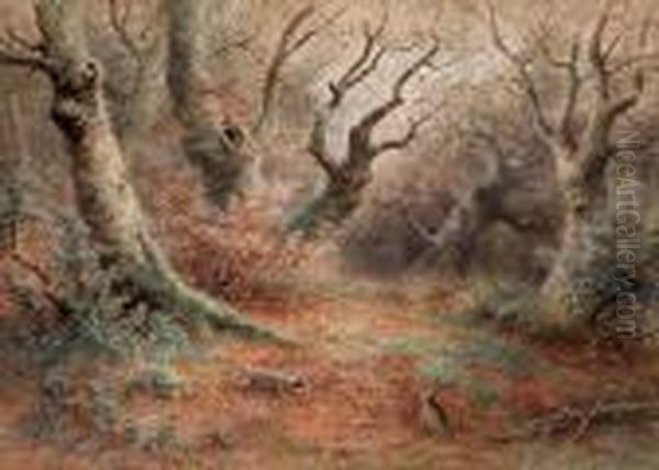 Autumn - Beech Woods Oil Painting by Frederick Arthur Verner