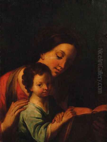 The Education of the Infant Christ Oil Painting by Marcantonio Franceschini)