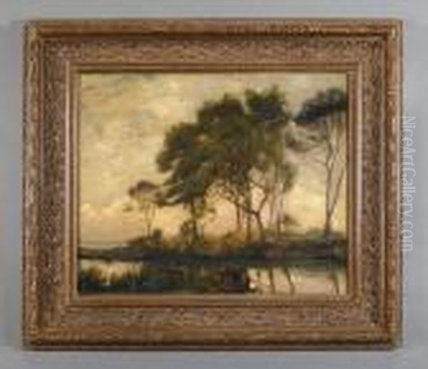 Paesaggio Oil Painting by Achille Vertunni